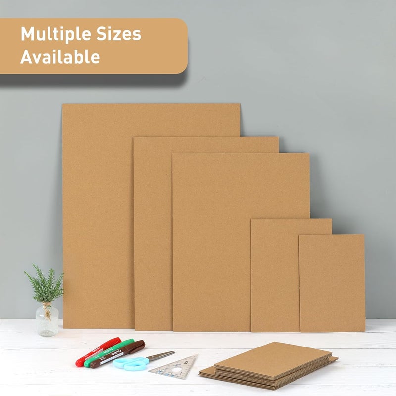 FARRAY 100 Pack 11x14 Inch Corrugated Cardboard Sheets, 1.8mm Thick Brown Kraft Cardboard Backing, Bulk Flat Cardboard Inserts Filler Pads for Packing, Shipping, Mailers, Crafts - Image 4
